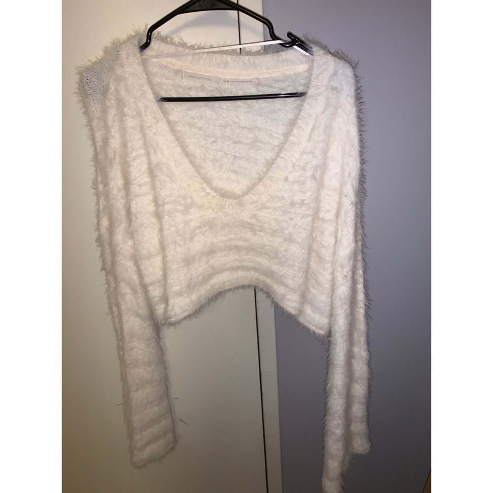 Urban Outfitters Cropped Fuzzy Sweater